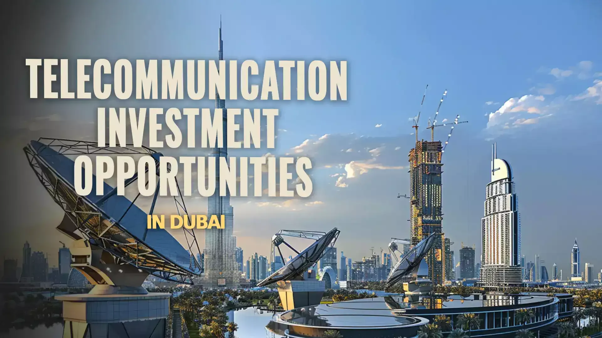 Illustration of telecom networks with investment symbols, signifying growth opportunities