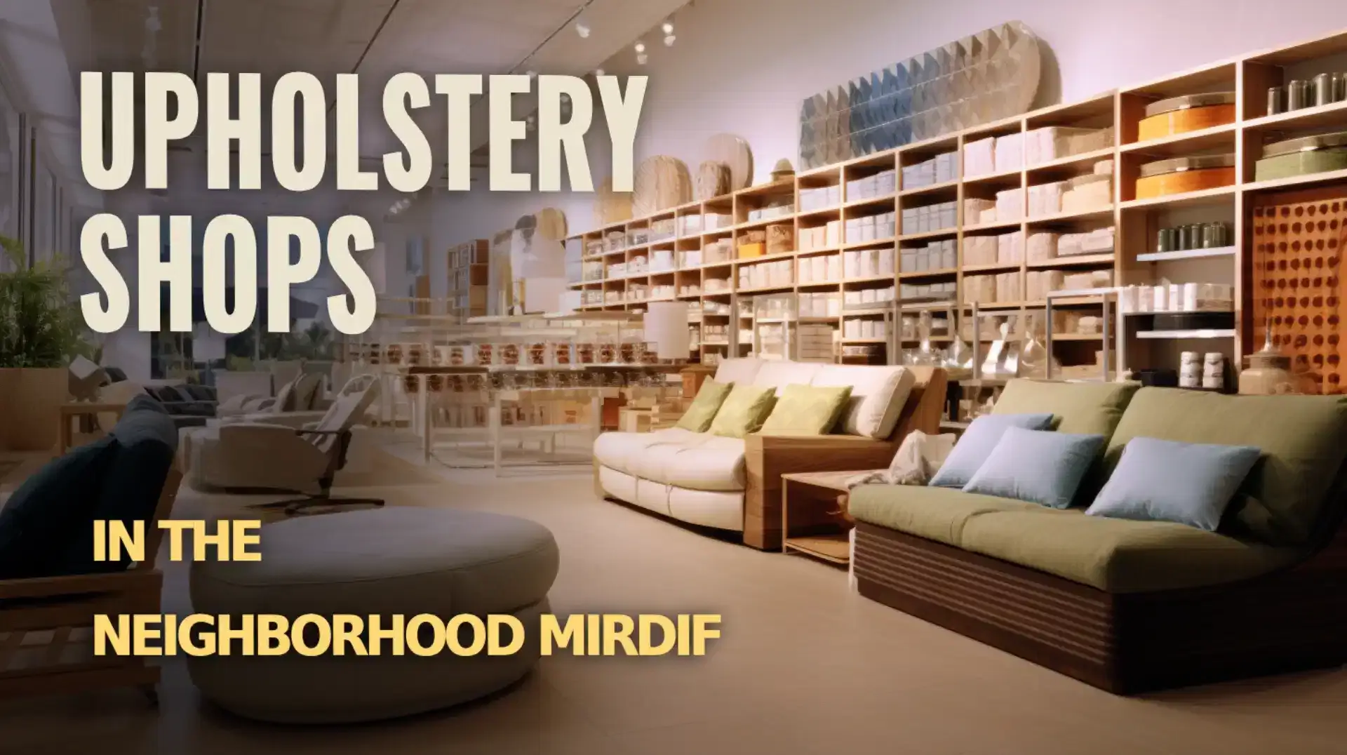 Craftsmanship at its Finest - Upholstery Shops in Mirdif