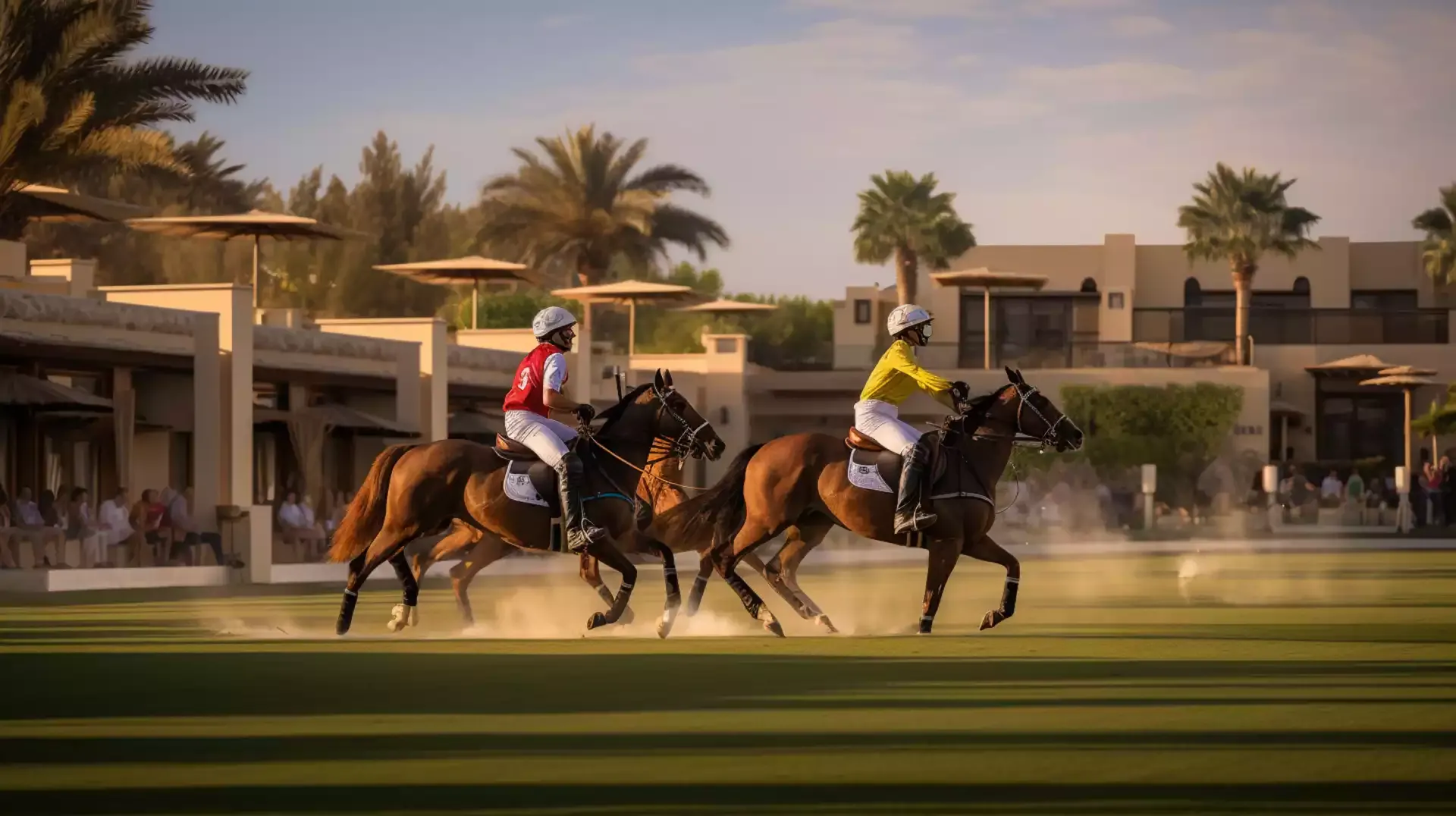 The Polo and Equestrian Club, a world-class facility for polo enthusiasts, offering expert coaching, state-of-the-art facilities, and breathtaking views