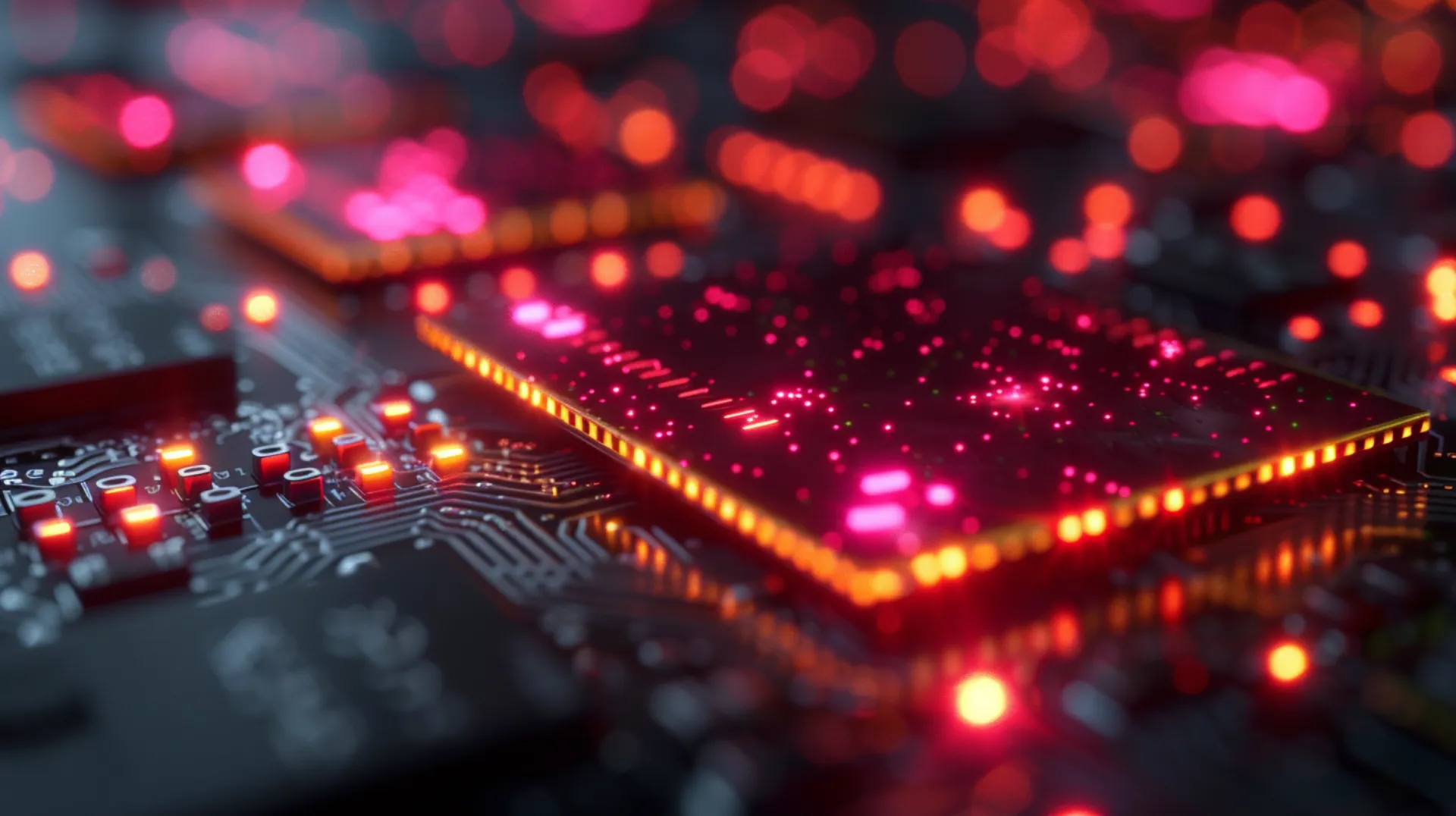 Chip Digital chip symbolizing digital business, infrastructure and government services digitization in Dubai