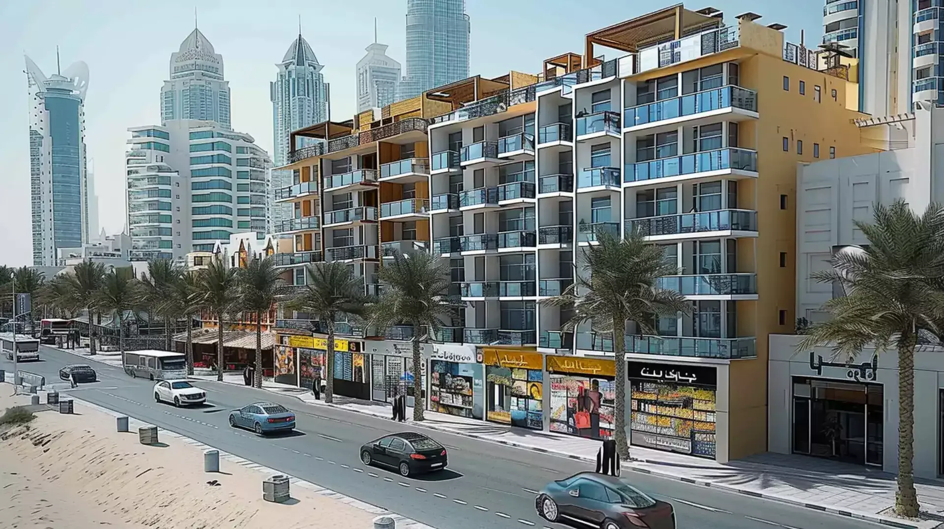 Landscape view of Al Furjan's Community Centers