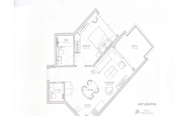 Квартира в Бизнес-Бэй, Дубай,    1 спальня, 67.3м2