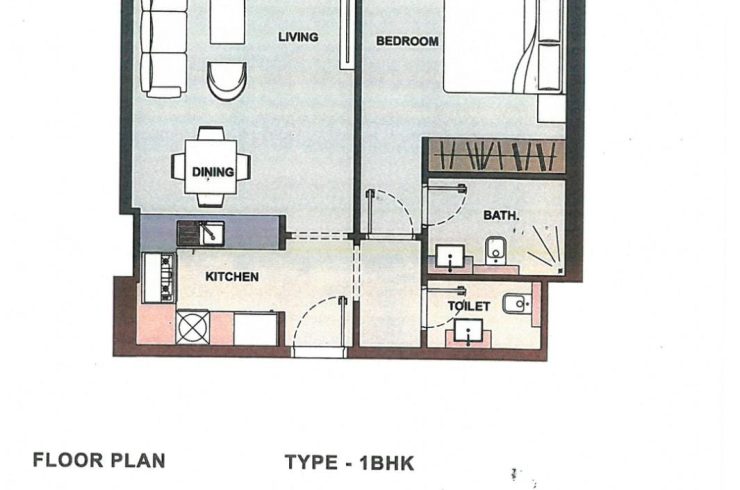 Квартира в ELYSEE HEIGHTS в Джумейра Вилладж Серкл, Дубай,    1 комната, 44м2