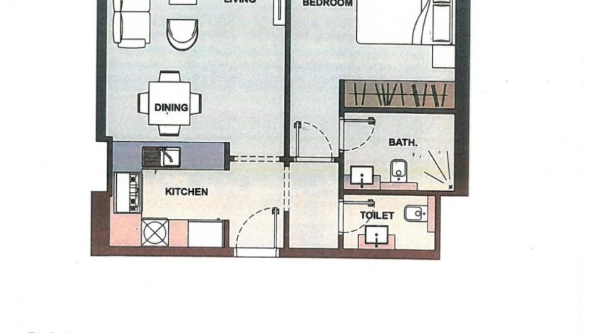 Квартира в ELYSEE HEIGHTS в Джумейра Вилладж Серкл, Дубай,    1 комната, 44м2
