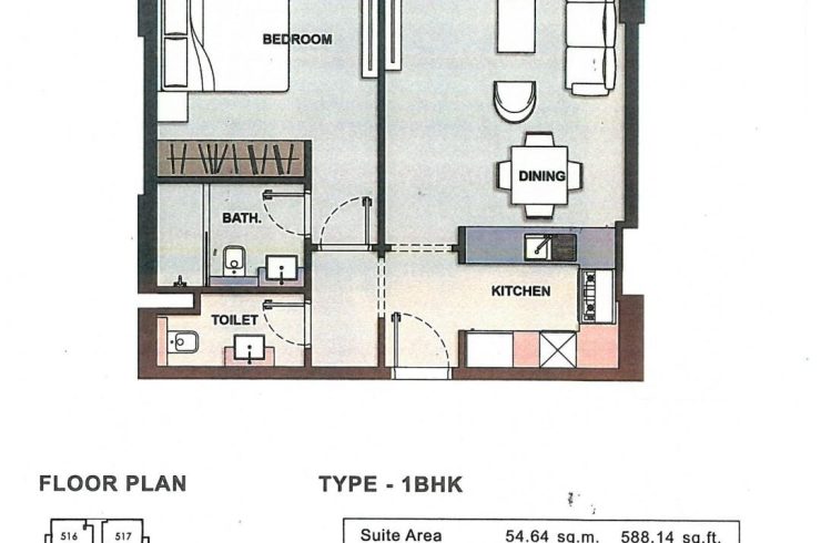 Квартира в ELYSEE HEIGHTS в Джумейра Вилладж Серкл, Дубай,    1 спальня, 69м2