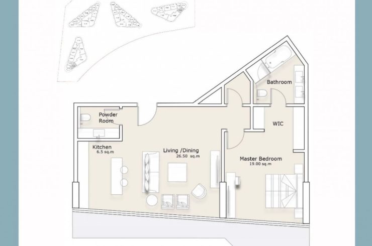 Квартира в SEA LA VIE на Остров Яс, Абу-Даби,    2 спальни, 344м2