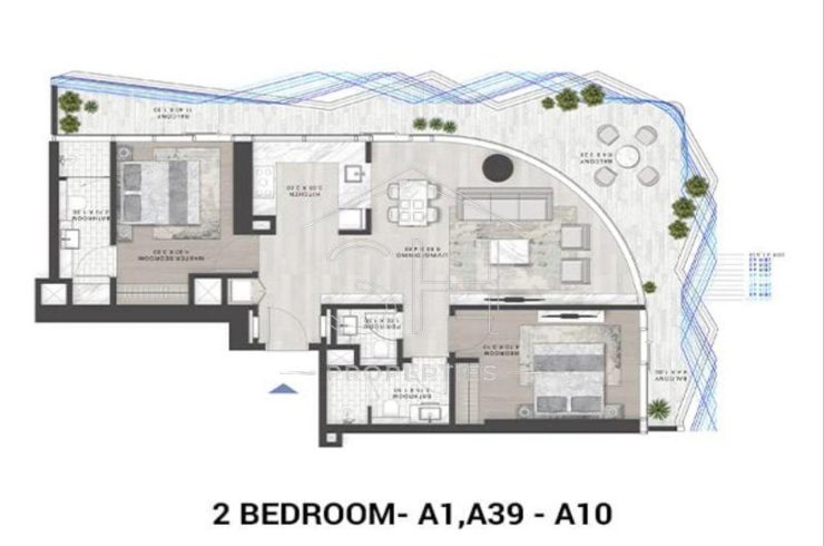 Квартира в Даунтаун Дубай (Даунтаун Бурдж Дубай), 2 спальни, 130.2м2