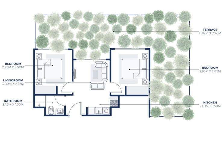 Квартира в AZIZI FARHAD в Dubai Healthcare City, Дубай,    1 спальня, 10м2