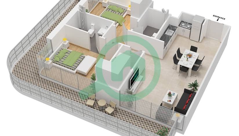 Apartment on Dubai Sports City, Dubai, 1 bedroom, 63 m2  | Foto 5