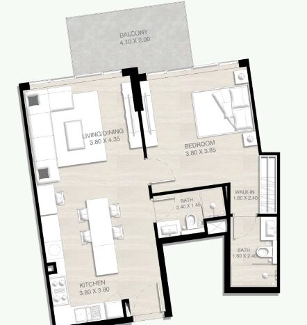 Apartment on Discovery Gardens, Dubai, 1 bedroom, 68.9 m2  | Foto 2