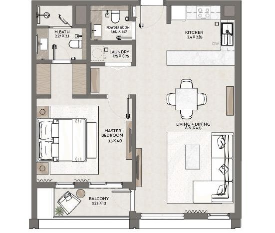 Apartment on Jumeirah Village Circle, Dubai, 1 bedroom, 71.6 m2  | Foto 2