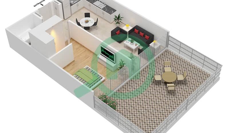 Apartment on Dubai Sports City, Dubai, 1 bedroom, 63 m2  | Foto 4