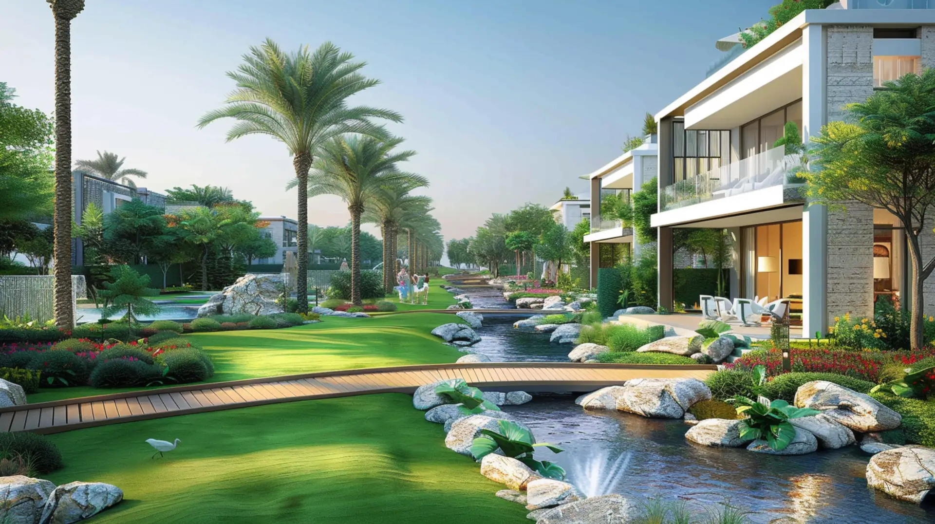 Natural landscapes and green spaces in Damac Hills 