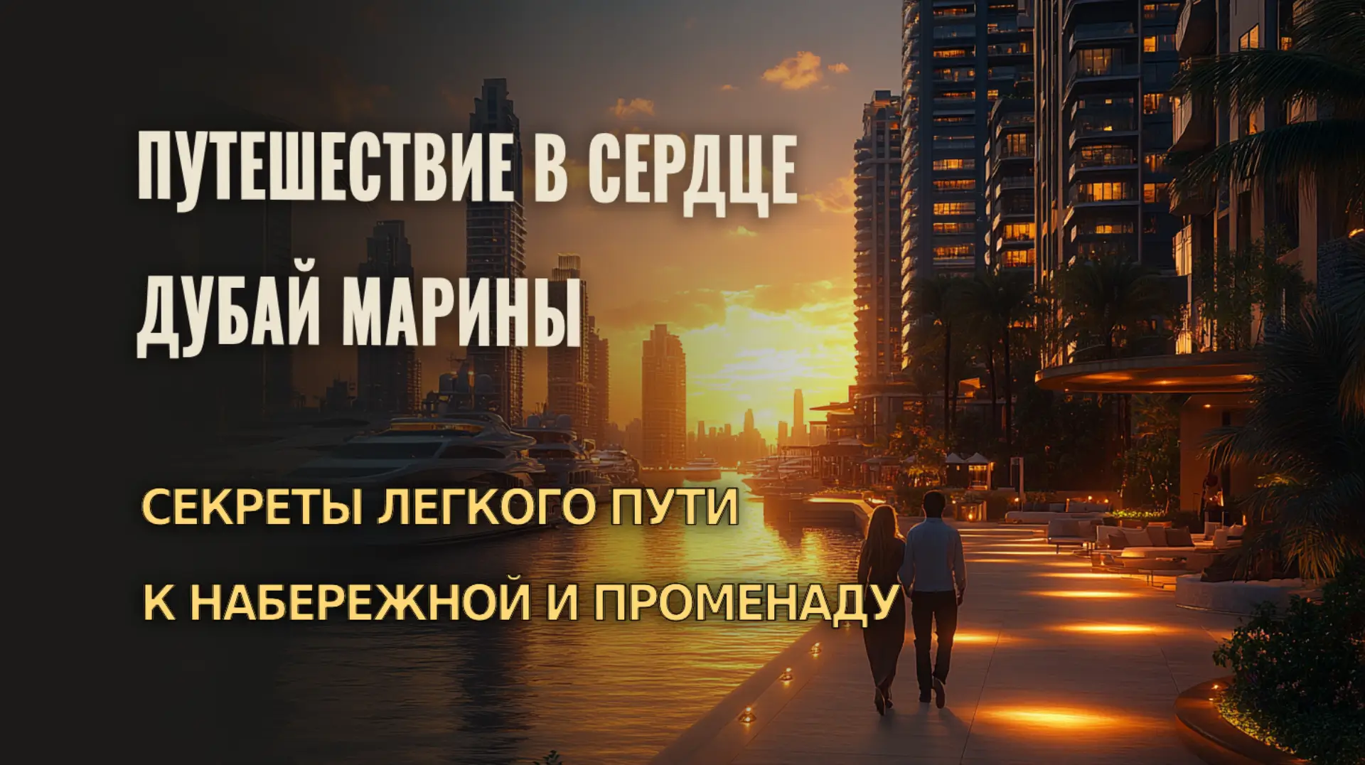 Пошаговый маршрут к променаду в районе Дубай Марина