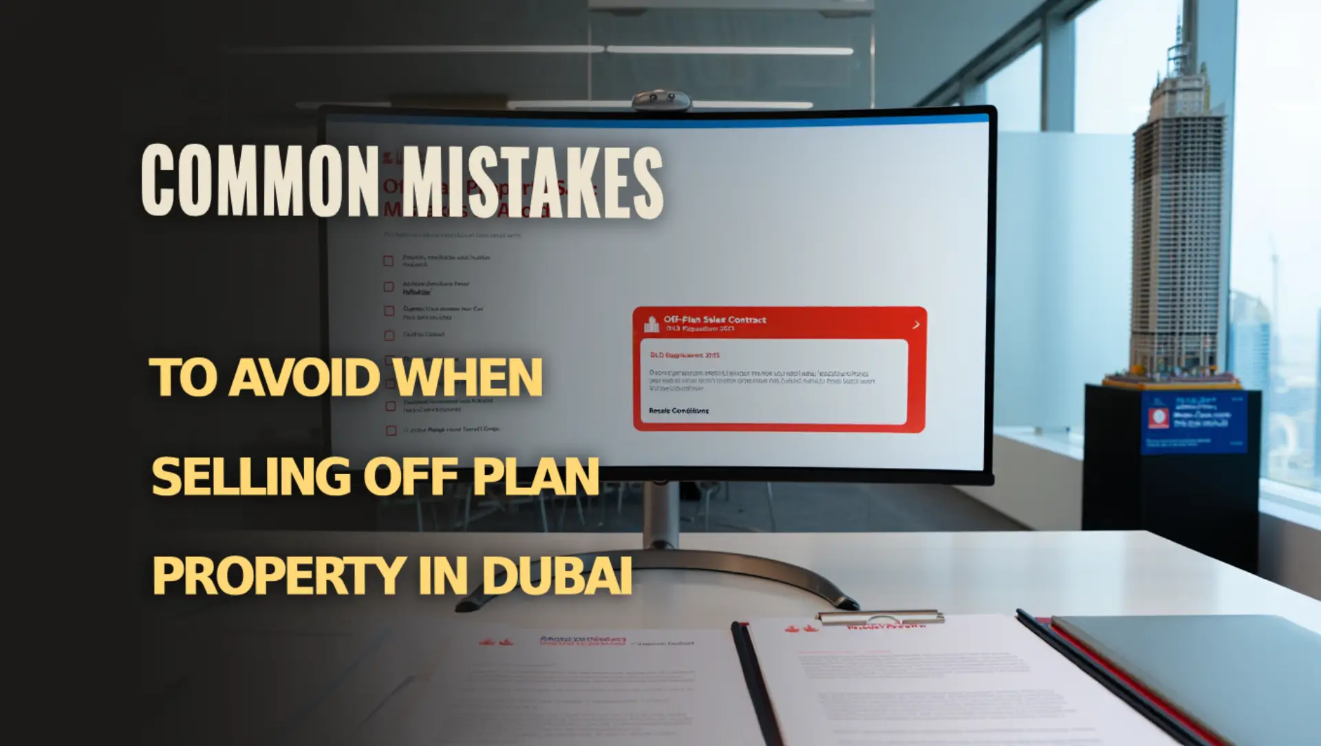 Avoid these key mistakes when selling your off-plan unit in Dubai