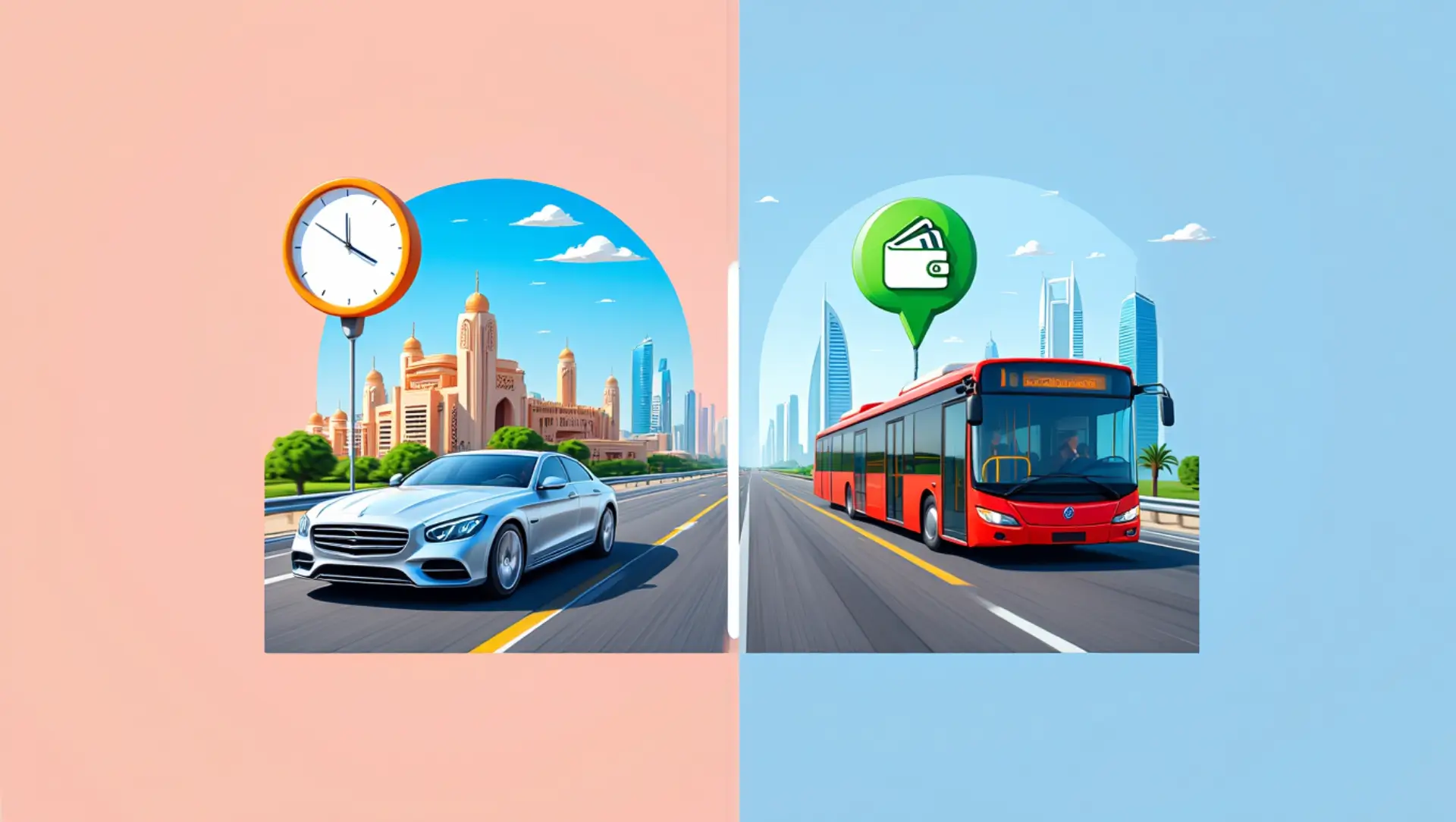 Сравнение затрат времени и денег на разные маршруты