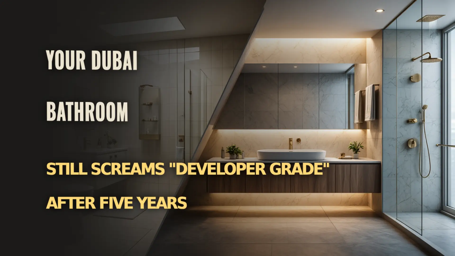 Renovation tips to replace outdated developer-grade bathrooms in Dubai