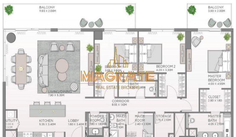 Apartment on City Walk, Dubai, 3 bedrooms, 209.6 m2  | Foto 8
