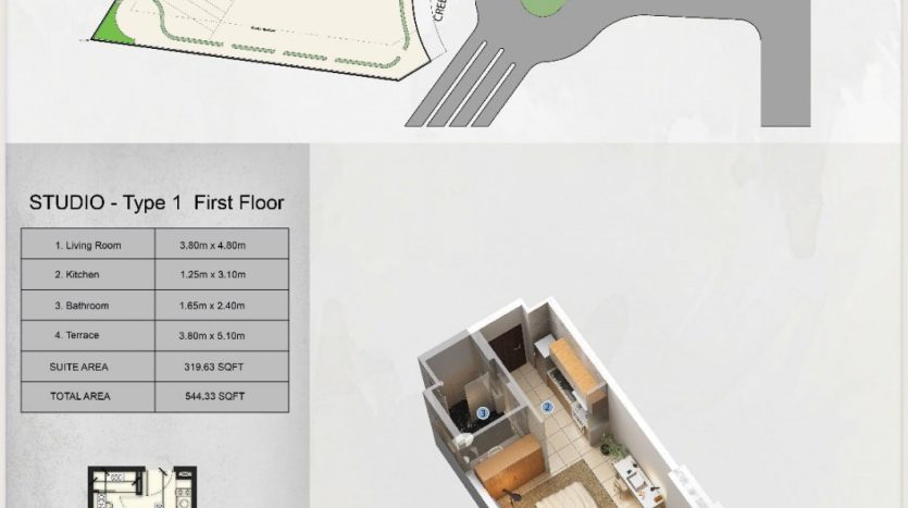 Apartment on Dubai Healthcare City, Dubai, 35 m2  | Foto 3