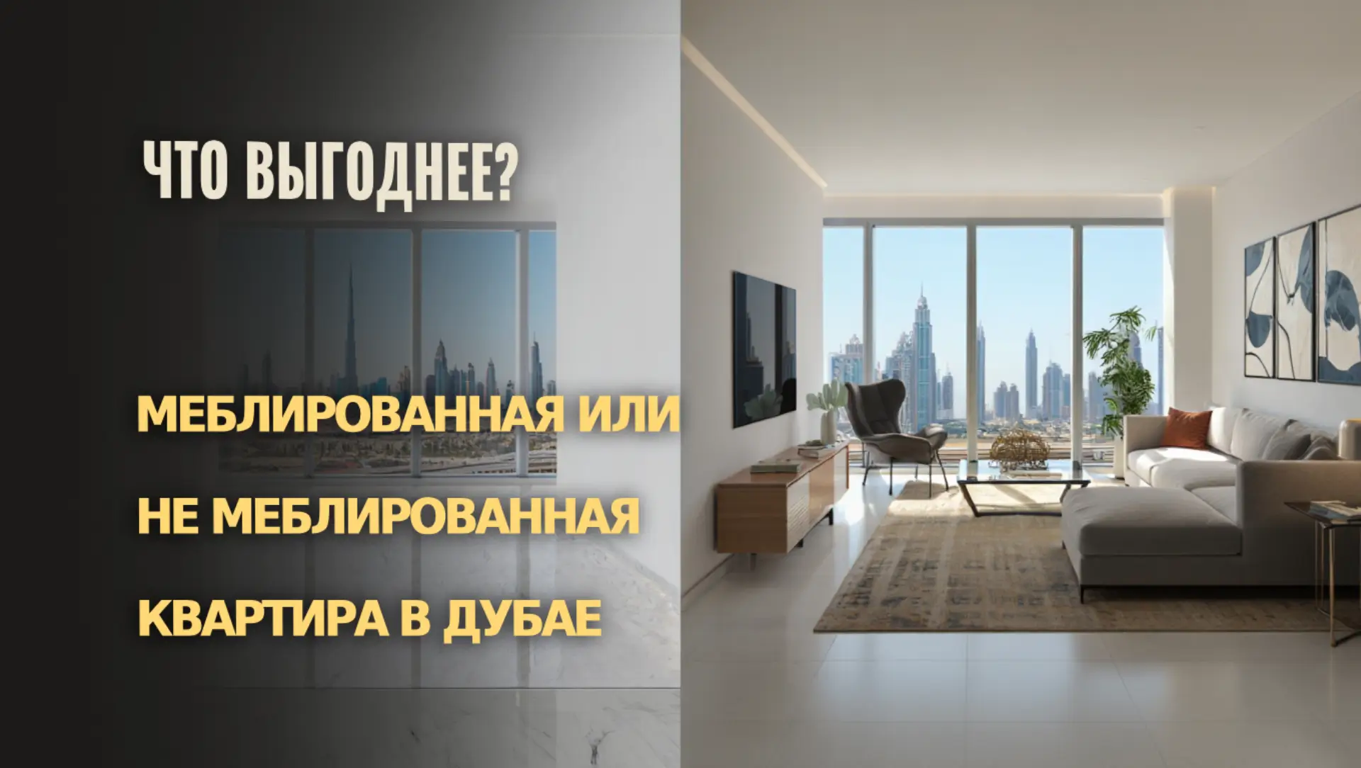 Меблированная или не меблированная квартира в Дубае - что выгоднее?