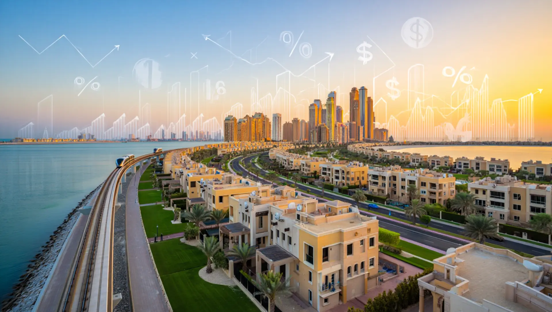 Анализ зависимости цен на жилье от транспортной доступности на острове Пальма Джумейра